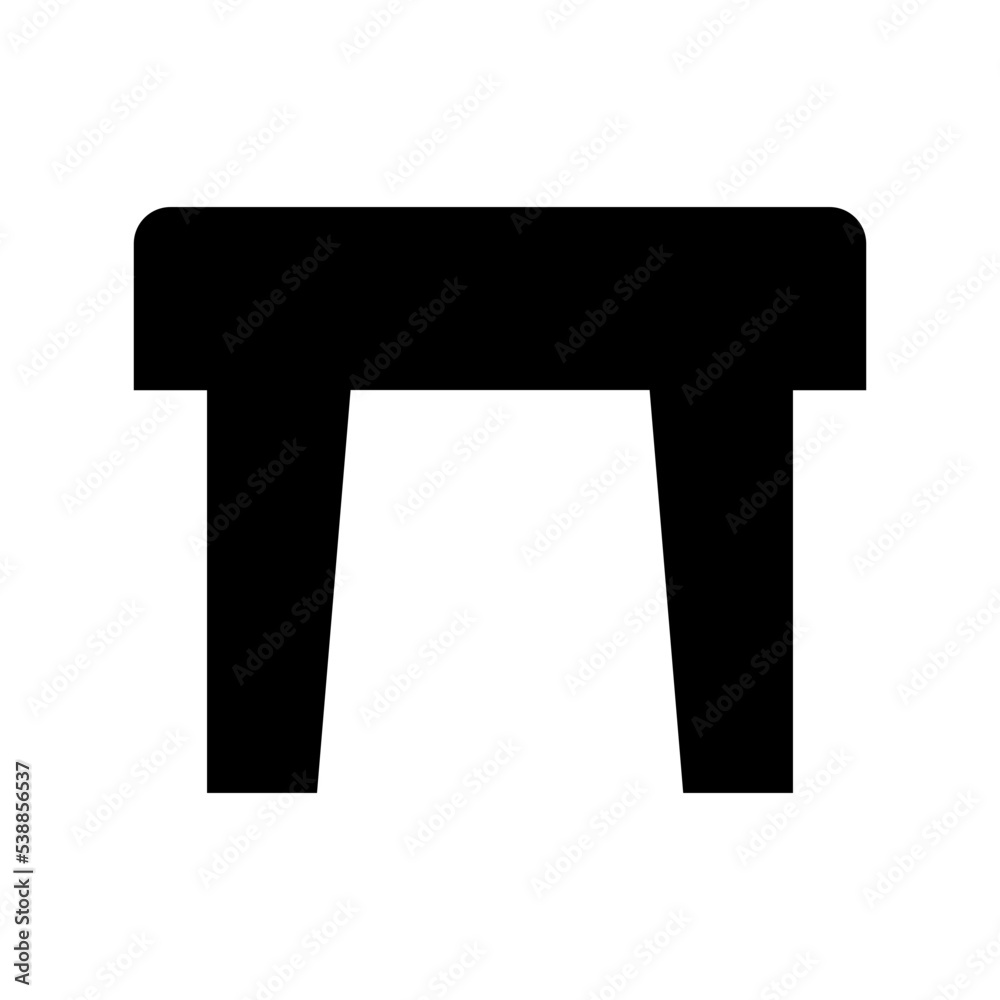 Small Stool  Flat Vector Icon 