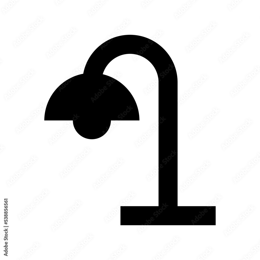 Desk Lamp Flat Vector Icon Desk Lamp Flat Vector Icon