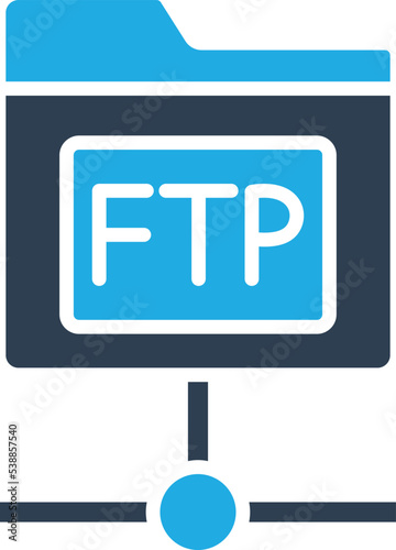 ftp protocol Vector icon which is suitable for commercial work and easily modify or edit it
