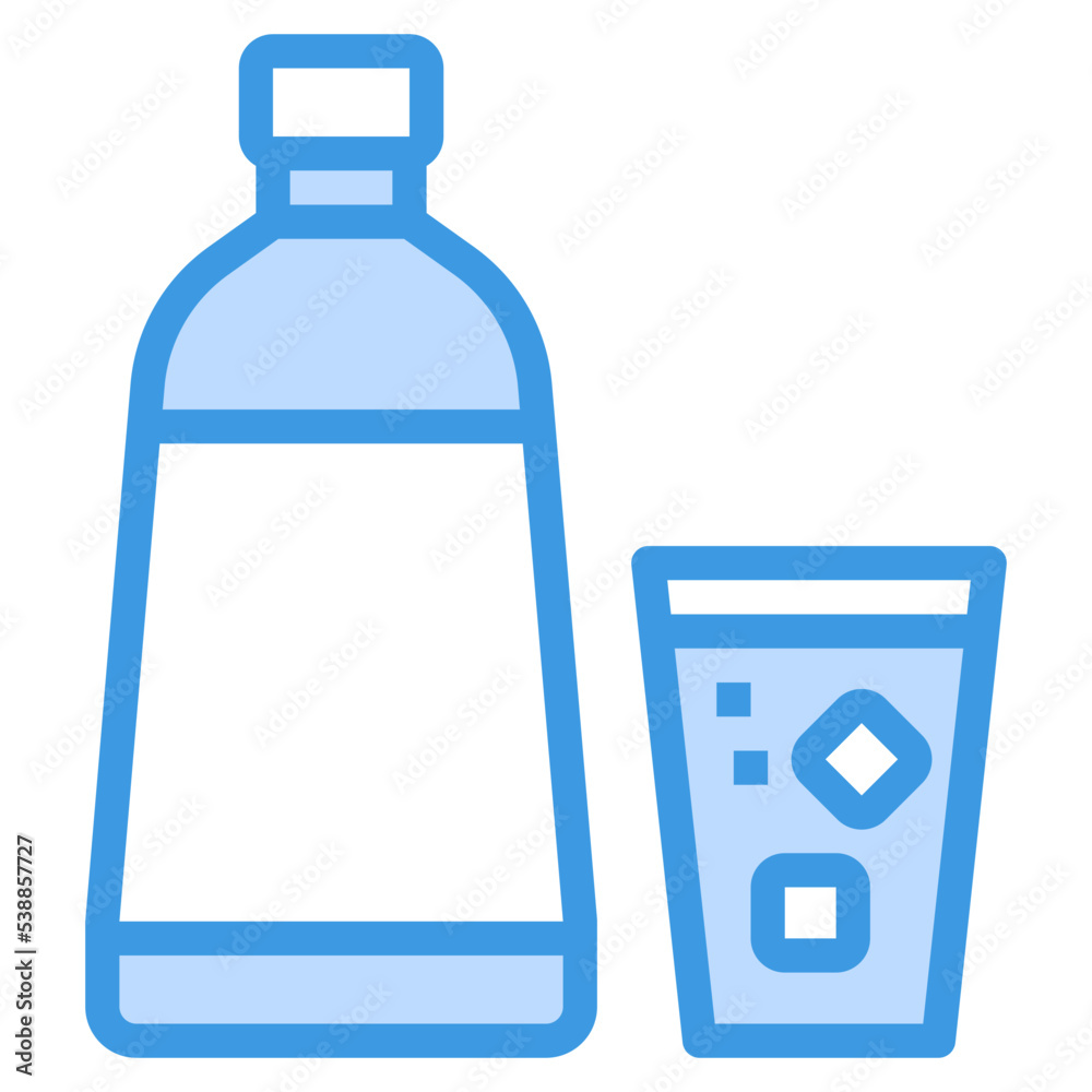 Beverage blue outline icon Beverage blue outline icon