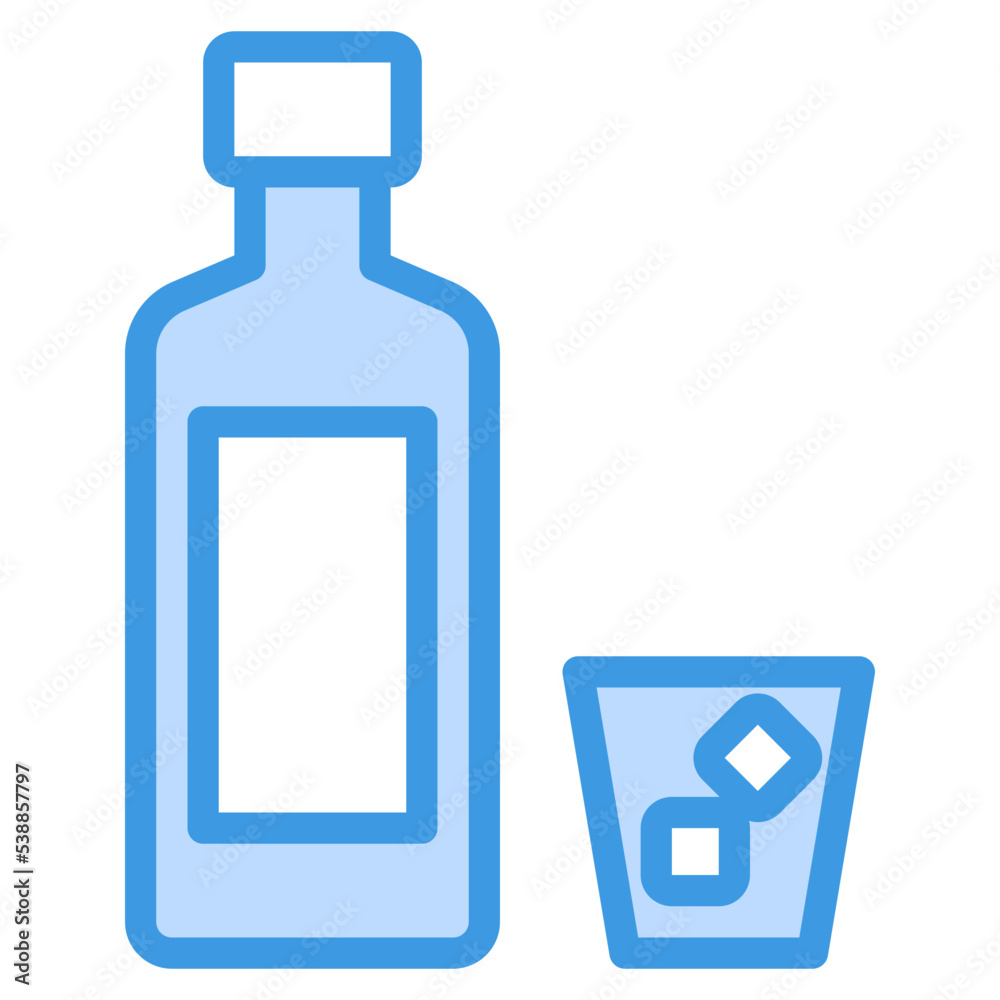 Beverage blue outline icon Beverage blue outline icon