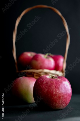 A fresh red apple