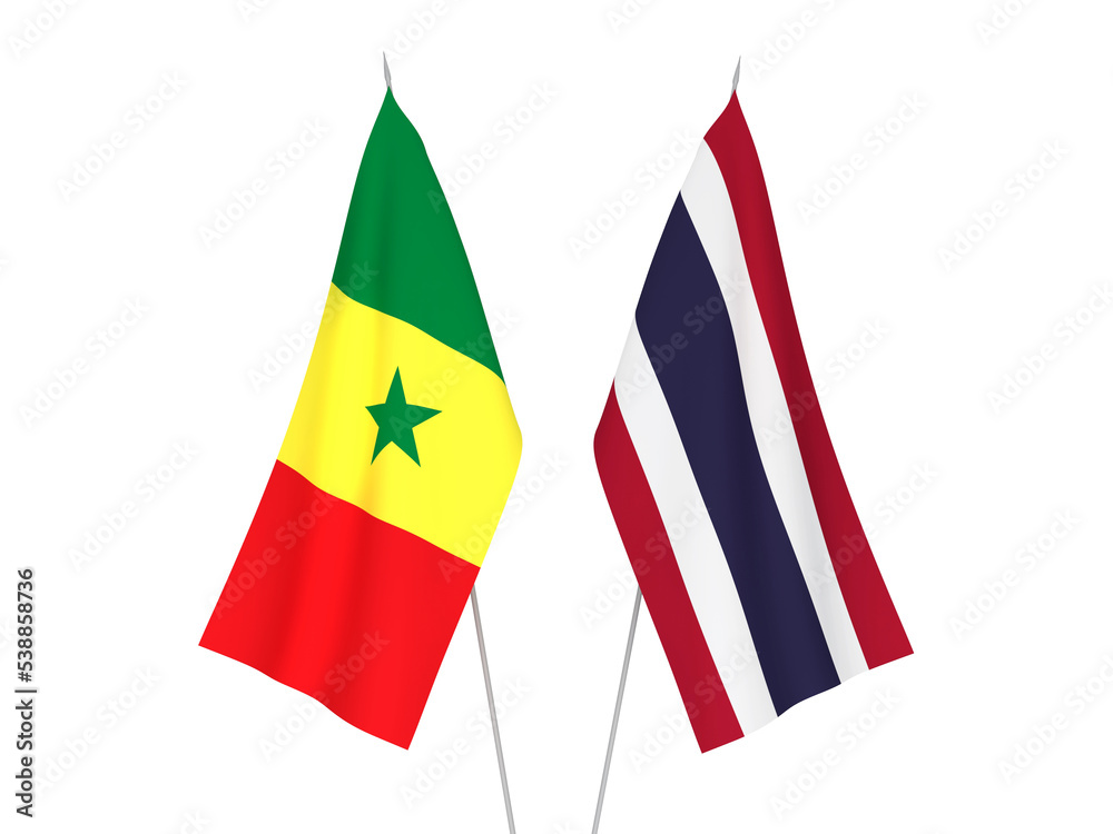 Thailand and Republic of Senegal flags