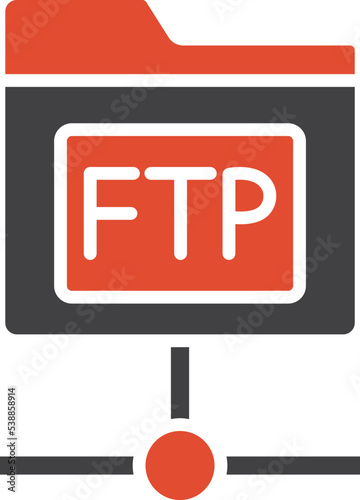 ftp protocol Vector icon which is suitable for commercial work and easily modify or edit it
