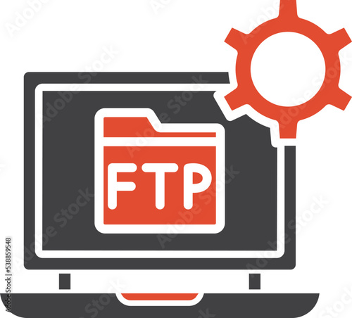  ftp protocol client Vector icon which is suitable for commercial work and easily modify or edit it
