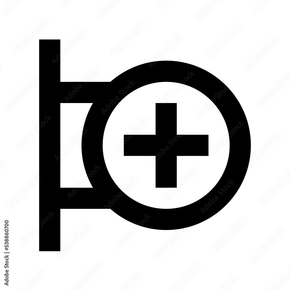 Fototapeta premium Hospital Sign board Flat Vector Icon
