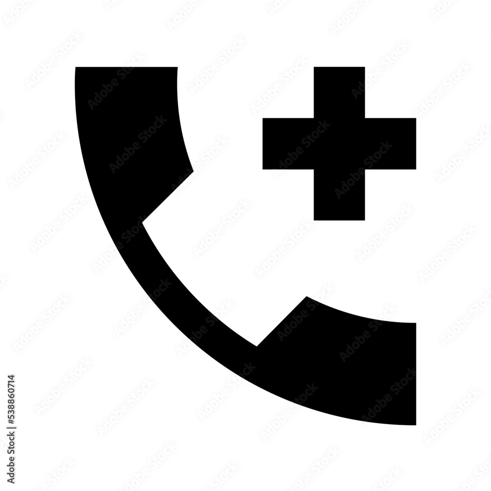 Obraz premium Hospital Helpline Flat Vector Icon