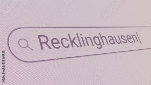 Search Bar Recklinghausen 
Close Up Single Line Typing Text Box Layout Web Database Browser Engine Concept photo