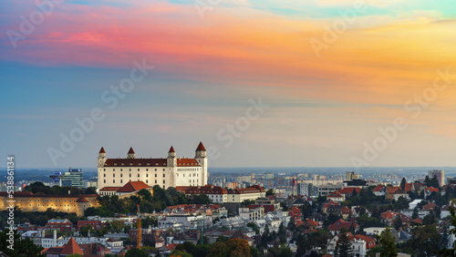 Bratislava Castle during sunset 