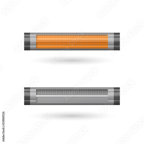 Ultraviolet, heater on a stand, 3D vector illustration.