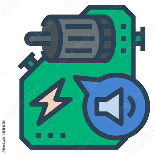 reduced noise engine icon