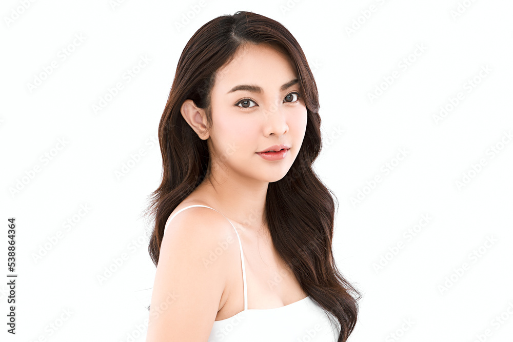 Beautiful young asian woman with clean fresh skin on white background, Face care, Facial treatment, Cosmetology, beauty and spa, Asian women portrait. Beautiful young asian woman with clean fresh skin on white background, Face care, Facial treatment, Cosmetology, beauty and spa, Asian women portrait.