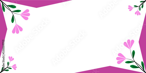 pink flower frame, Hand drawn vector,  Great for created greeting Birthday, wedding, anniversary, jubilee, rewarding and winning design card. Seamless backgrounds.