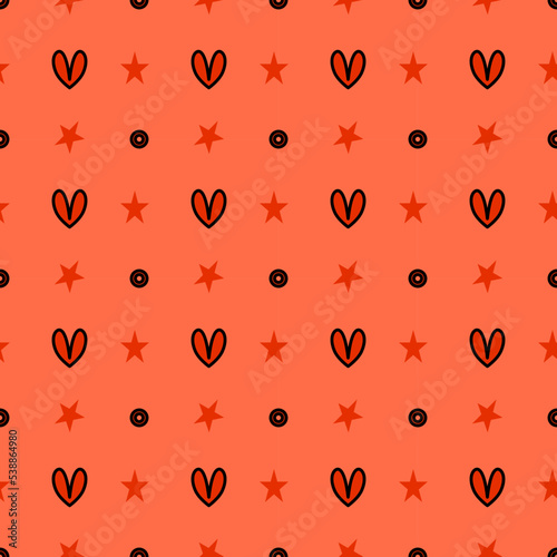seamless pattern with hearts, Hand drawn vector,  Great for created greeting Birthday, wedding, anniversary, jubilee, rewarding and winning design card. Seamless backgrounds.