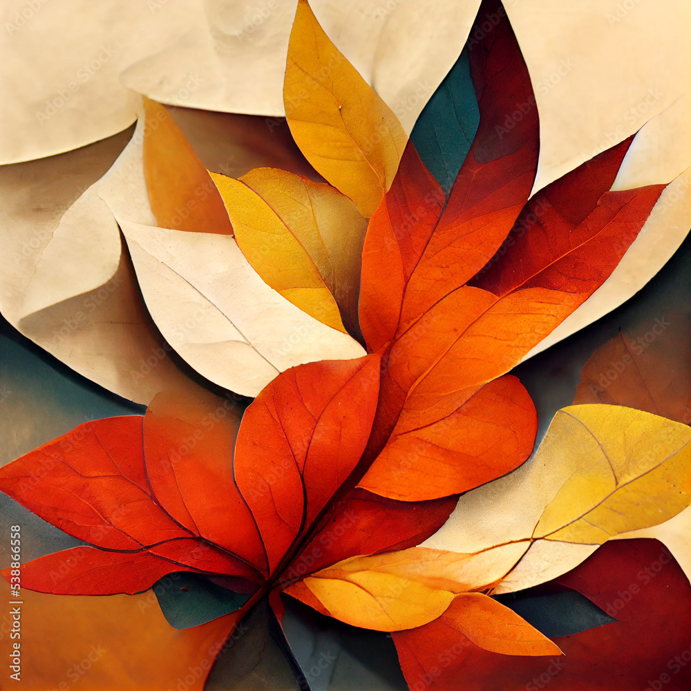 Fototapeta premium Colorful and bright - yellow, orange and red autumn leaves background.