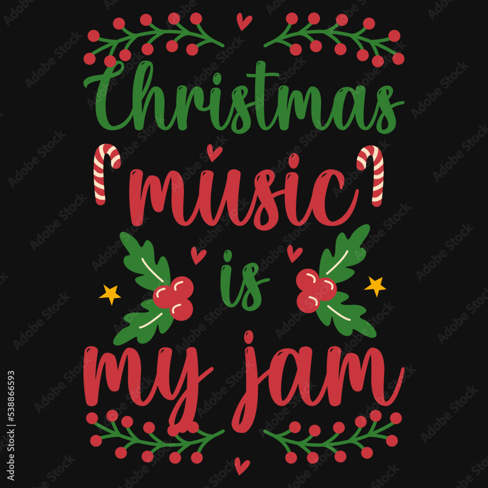 Obraz premium Awesome Christmas typography tshirt design