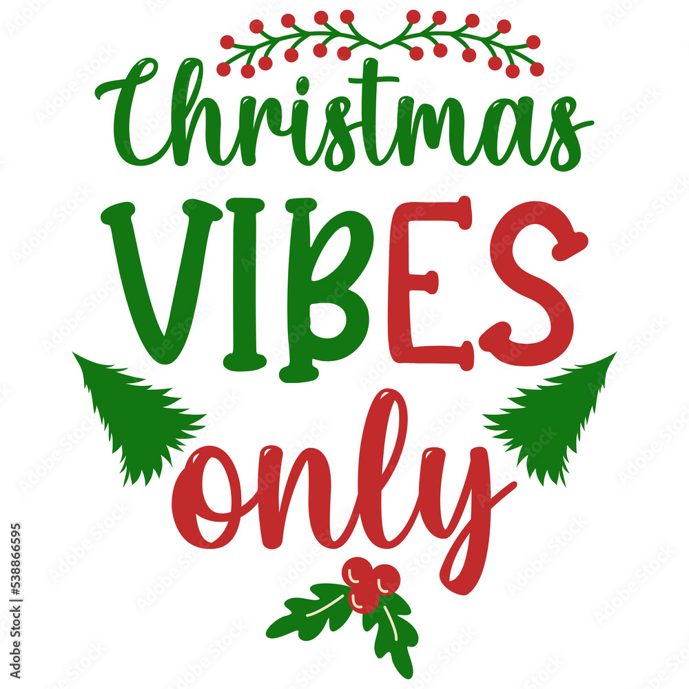 Fototapeta premium Christmas typography tshirt design