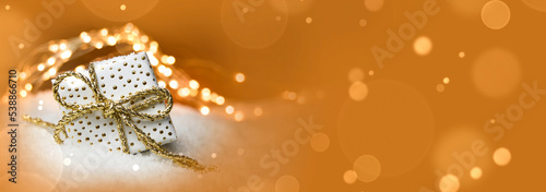 Christmas Present with Gold...