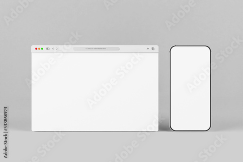 Website presentation with smartphone mockup