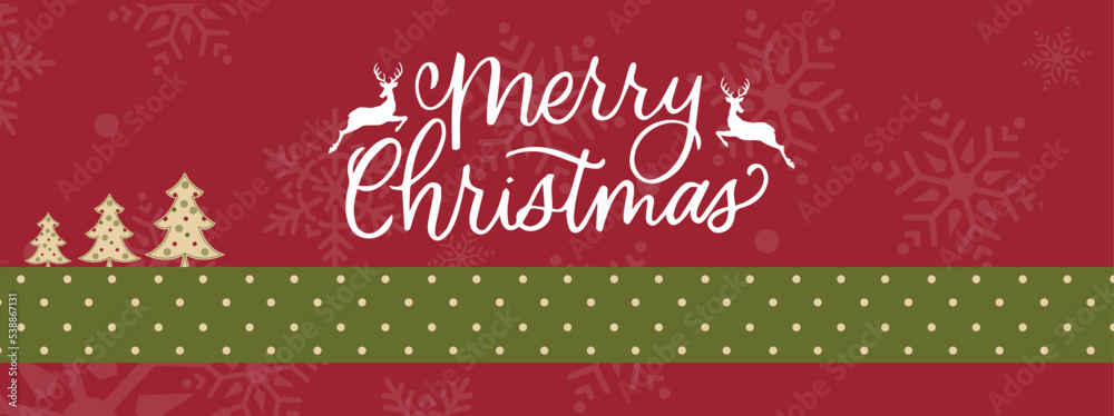 Merry Christmas web banner with abstract retro style modern design background. Christmas calligraphy with Santa hat and red green blue geometric shapes and icons. Vector illustration Merry Christmas web banner with abstract retro style modern design background. Christmas calligraphy with Santa hat and red green blue geometric shapes and icons. Vector illustration