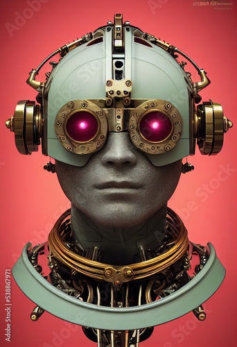 Fotografie, Obraz Portrait of a vintage robot