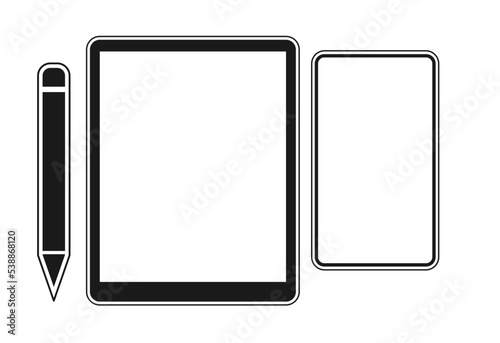 tablet and device illustration