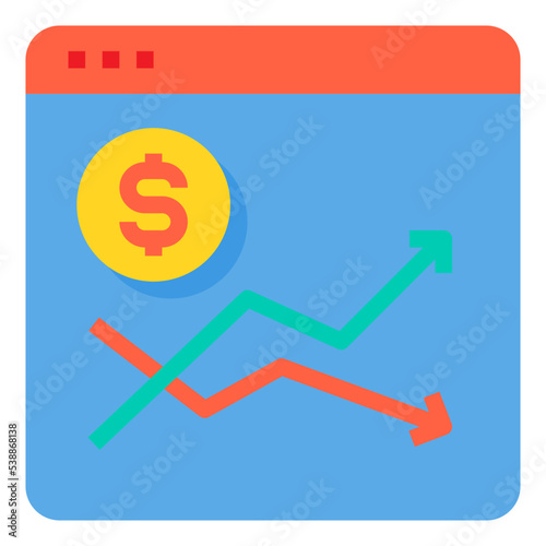 Stock flat icon