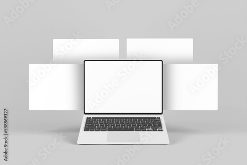 Mackbook pro screen with website presentation mockup