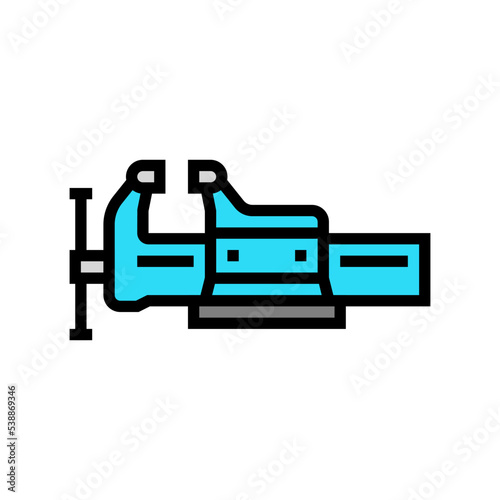 bench vice color icon vector. bench vice sign. isolated symbol illustration