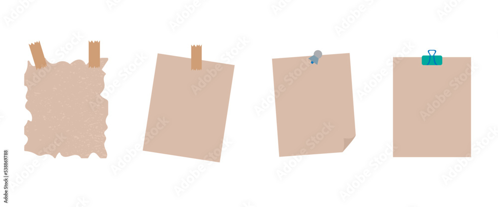 A set of simple note papers. Good elements for any project. A set of simple note papers. Good elements for any project.