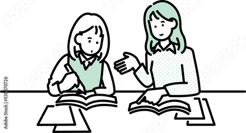 Fotografía 家庭教師、個別学習のイメージイラスト