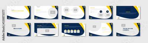 Business presentation template design. Minimalis, modern and keynote vector illustration
