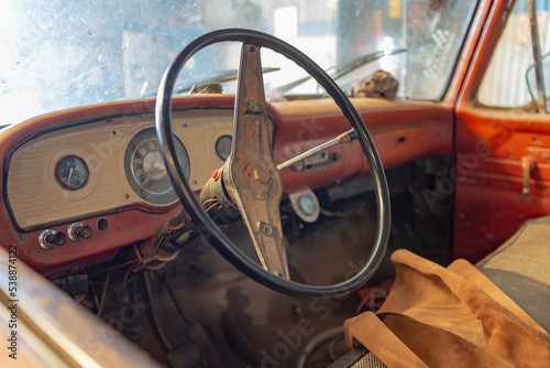 Interior of Classic Vintage Pickup Truck © JoseLuis