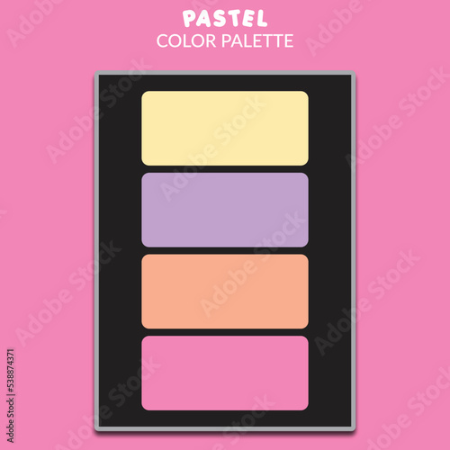 Pastel color palette, trendy soft 4 colors