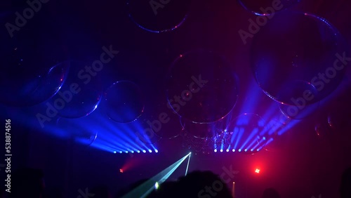People dancing during rave party
