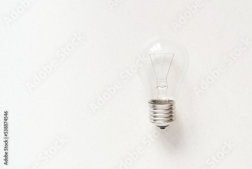 light bulb on gray background 