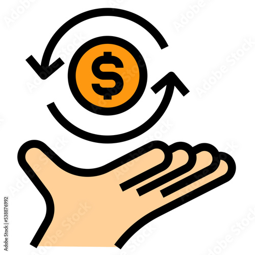 cashback filled outline icon