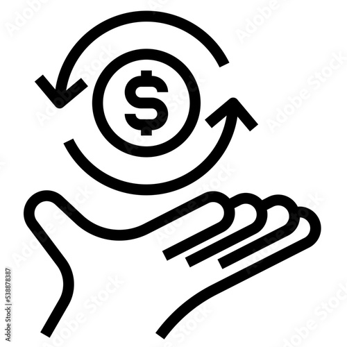 cashback outline icon