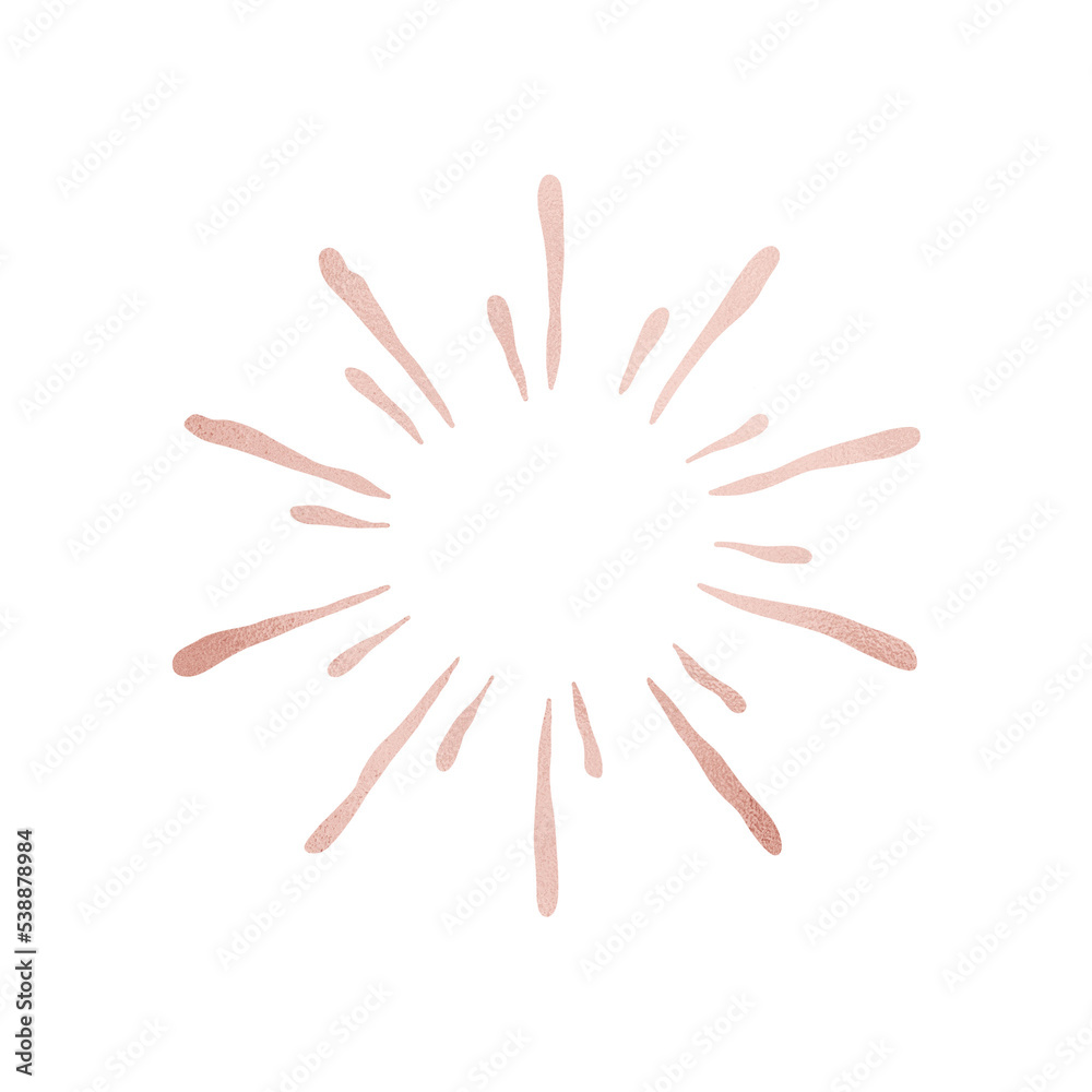 Obraz premium Rose Gold Metallic Firework