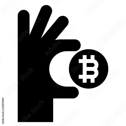 bitcoin glyph icon
