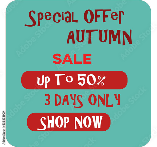 Sale, autumn, banner