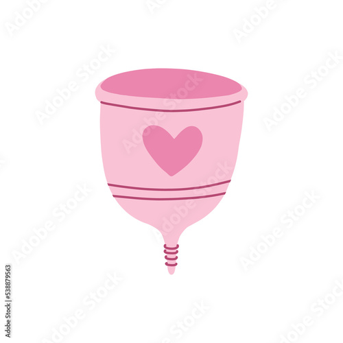 Menstrual cup for menstruation period.Eco sanitary silicone women device for menstruation.Feminine hygiene.Women health product