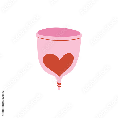 Menstrual cup for menstruation period.Eco sanitary silicone women device for menstruation.Feminine hygiene.Women health product
