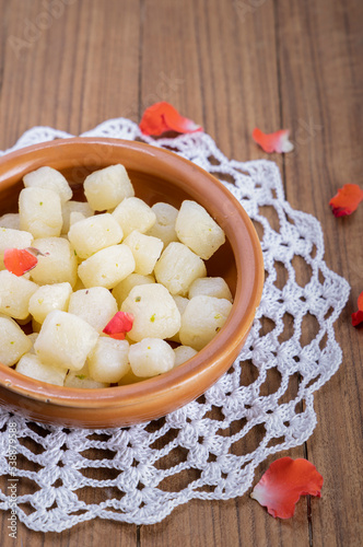 Chena Murki is a bite-size dry sweet made with paneer dipped in sugar syrup  photo