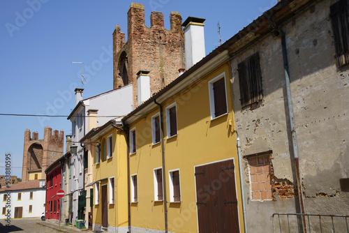 The medieval walls of Montagnana, Italy