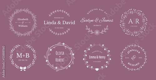 Wedding logo or invitation design set © maglyvi