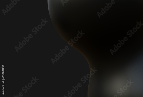 Black luxury elegant abstract background with copy space. 3d rendering.