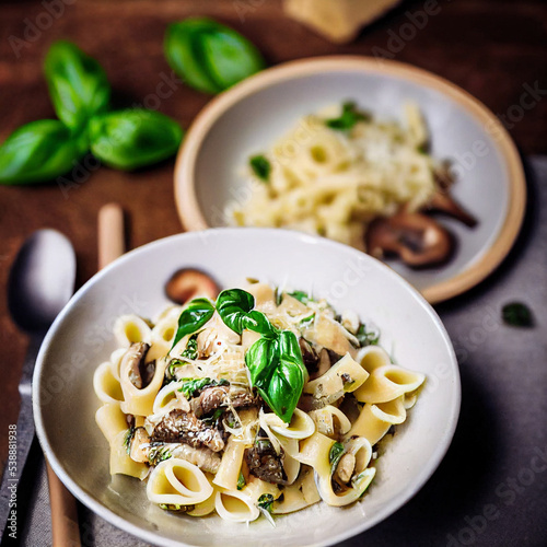 pasta with mushrooms and cheese