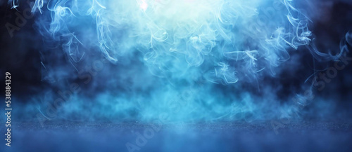 Blue Smokey Concept For Celebration Background, Digital Artwork, Concept Art