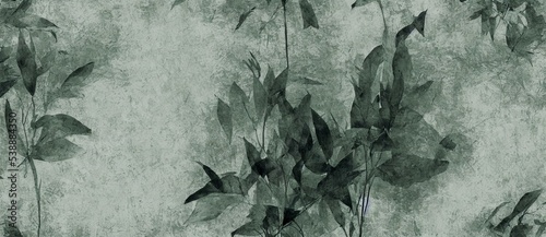 Fototapeta Roślina Na Muralu